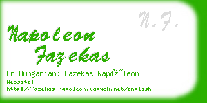 napoleon fazekas business card